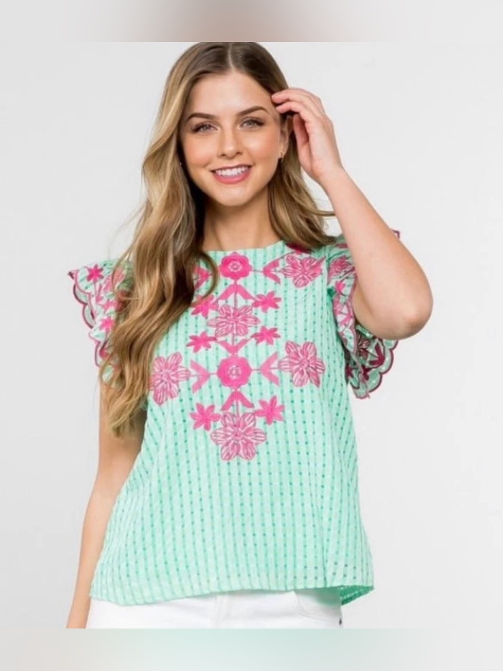 NEW! Caroline Gingham Top by THML